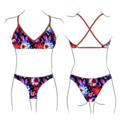 BIKINI MARE BLACK FLOWER
