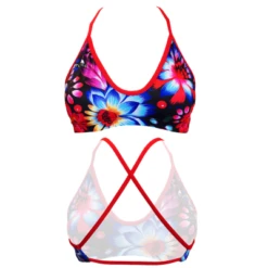 TOP BIKINI MARE BLACK FLOWER