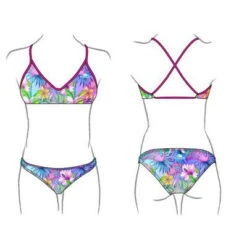 TOP NATACION MUJER FLAMENCO( PATRON MARE)